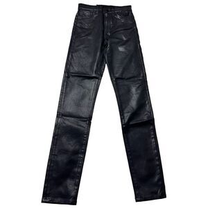 Joe's Jeans The Charlie Women's High Rise Skinny Ankle Coated Jeans In Black Siz